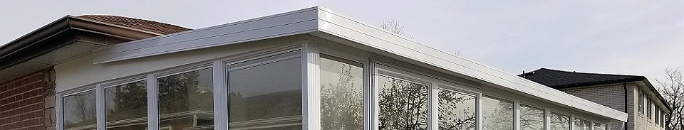 Porch enclosure with build roof